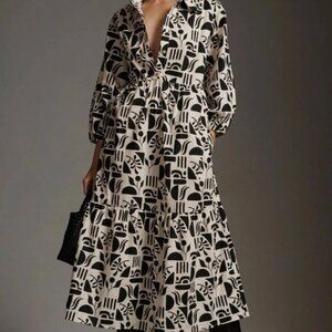Anthropologie Maeve the Bettina Tiered shirt dress